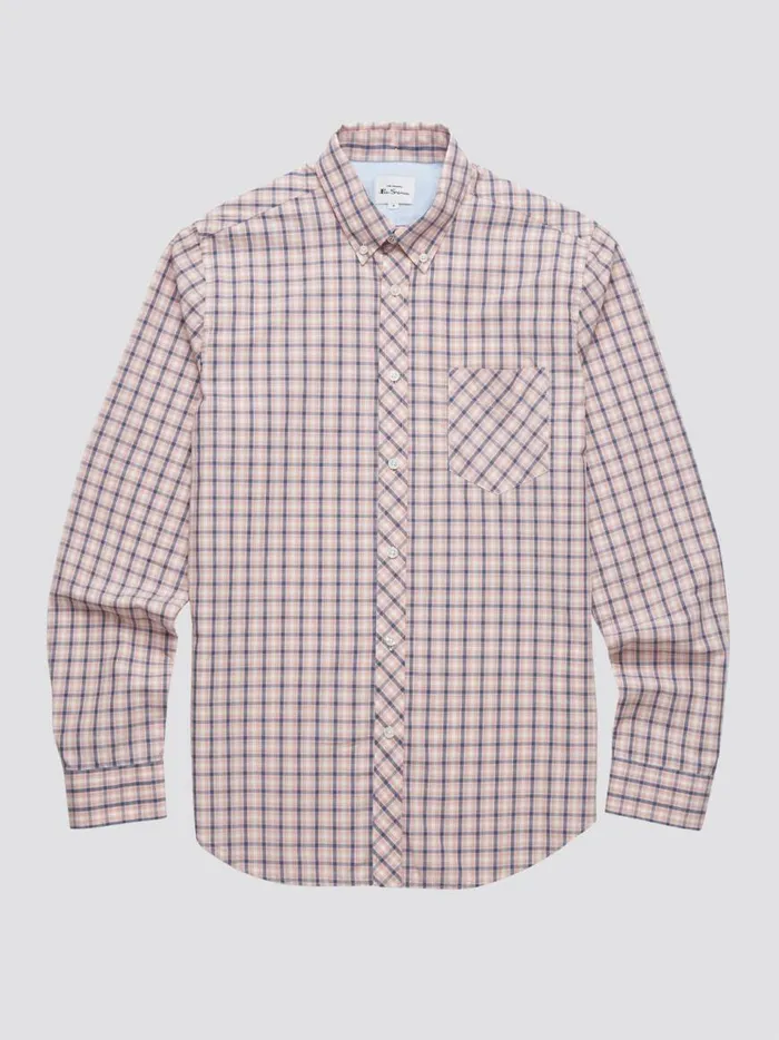 Ben Sherman Long Sleeve Shirts Men Signature House Check LongSleeve Shirt 8211 Light Pink Ben Sherman Long Sleeve Shirts Men Signature House Check LongSleeve Shirt 8211 Light Pink