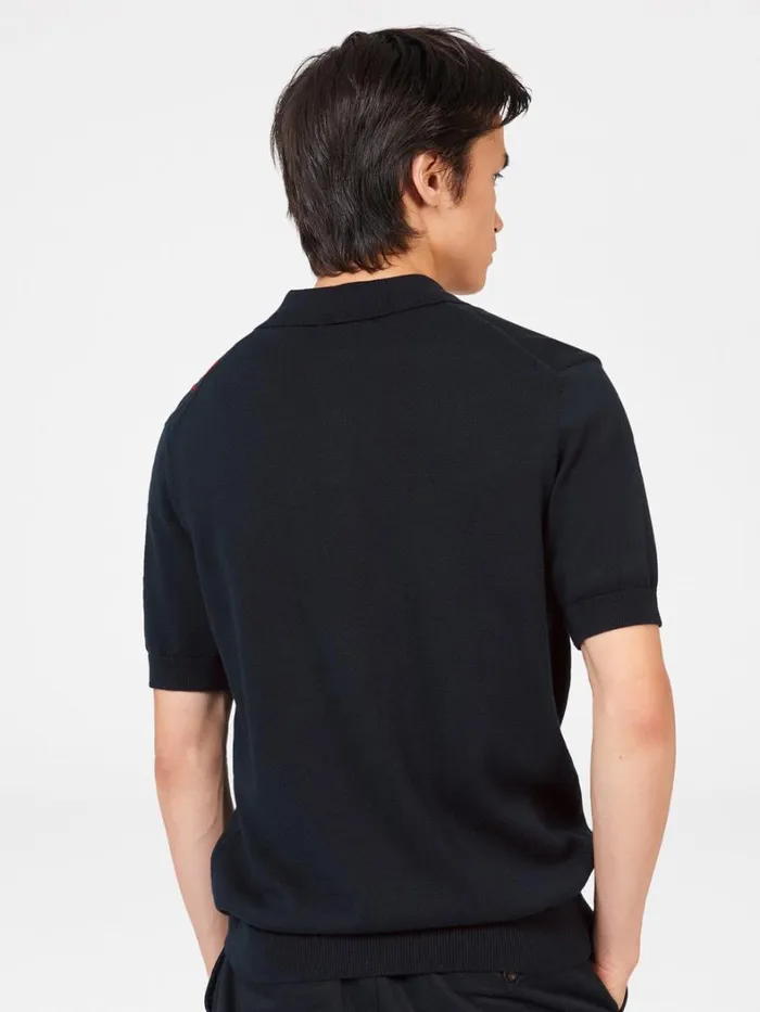 Ben Sherman Mod Knit Polos Men Rolling Stone Checker Knit Polo 8211 Black Ben Sherman Mod Knit Polos Men Rolling Stone Checker Knit Polo 8211 Black