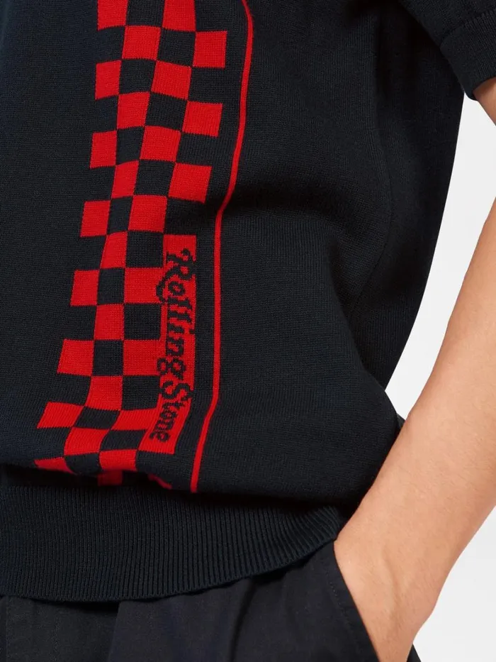 Ben Sherman Mod Knit Polos Men Rolling Stone Checker Knit Polo 8211 Black Ben Sherman Mod Knit Polos Men Rolling Stone Checker Knit Polo 8211 Black