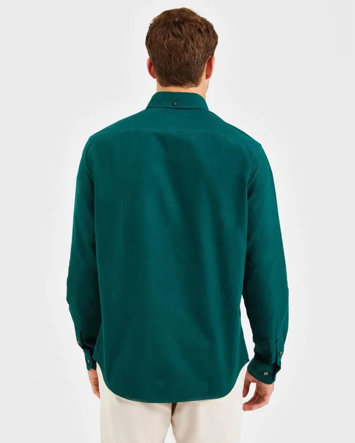 Ben Sherman Oxford Shirts Men Beatnik Oxford Garment Dye Shirt 8211 Forest Green