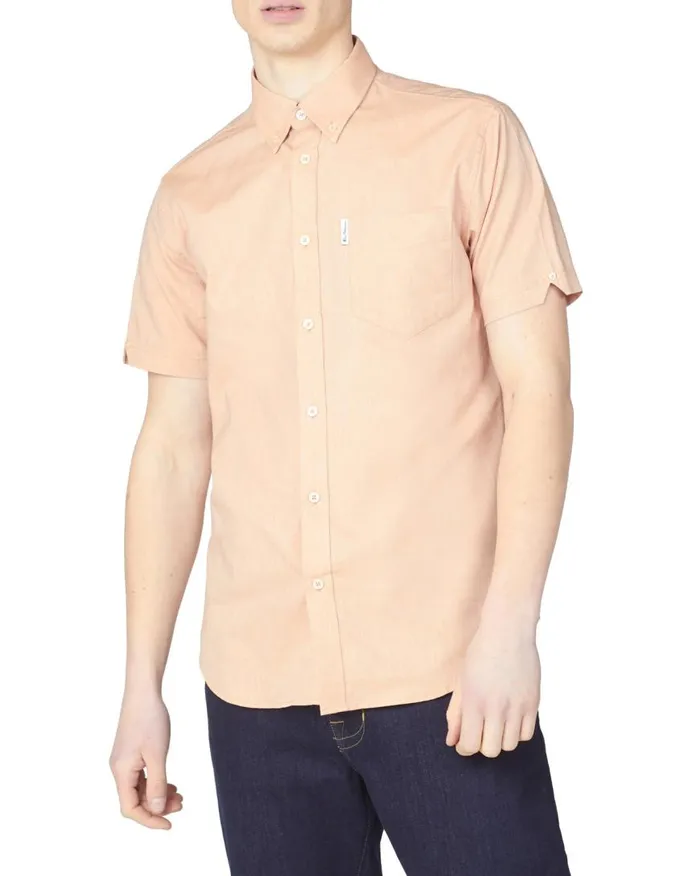 Ben Sherman Oxford Shirts Men ShortSleeve Signature Oxford Shirt 8211 Anise