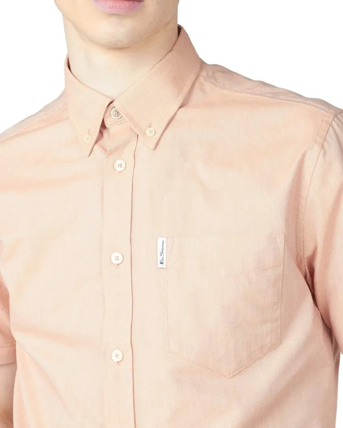Ben Sherman Oxford Shirts Men ShortSleeve Signature Oxford Shirt 8211 Anise