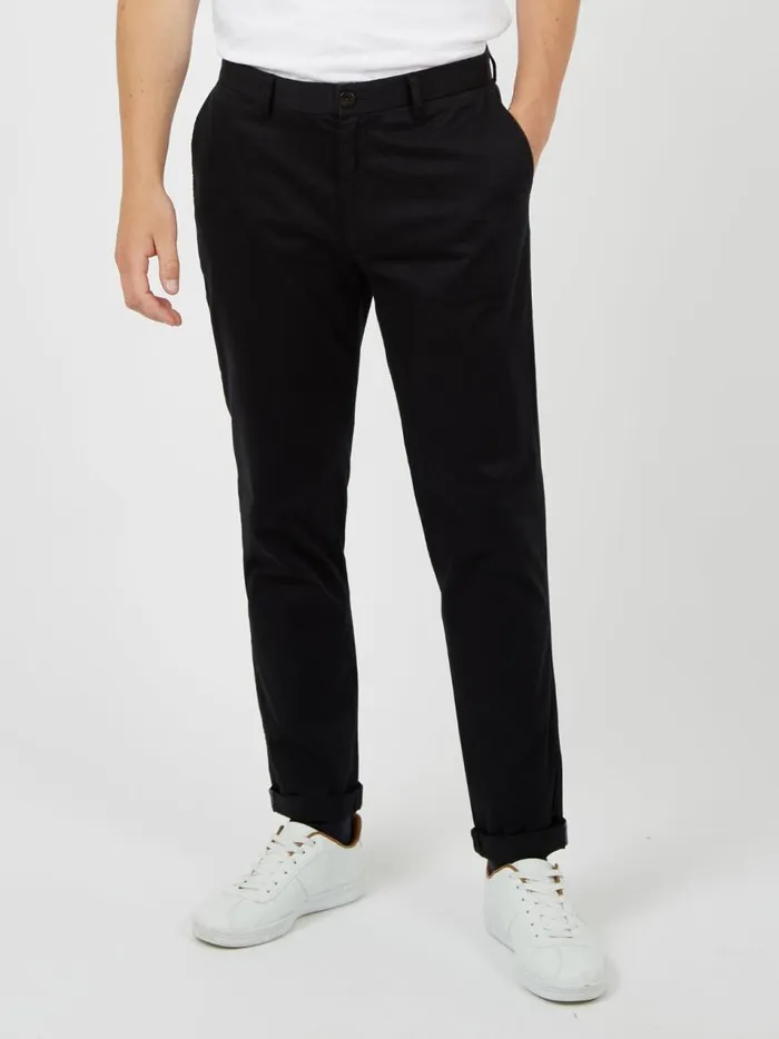 Ben Sherman Pants and Chinos Men Signature Slim Stretch Chino Pant 8211 Black