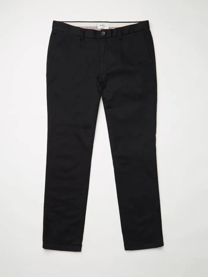 Ben Sherman Pants and Chinos Men Signature Slim Stretch Chino Pant 8211 Black