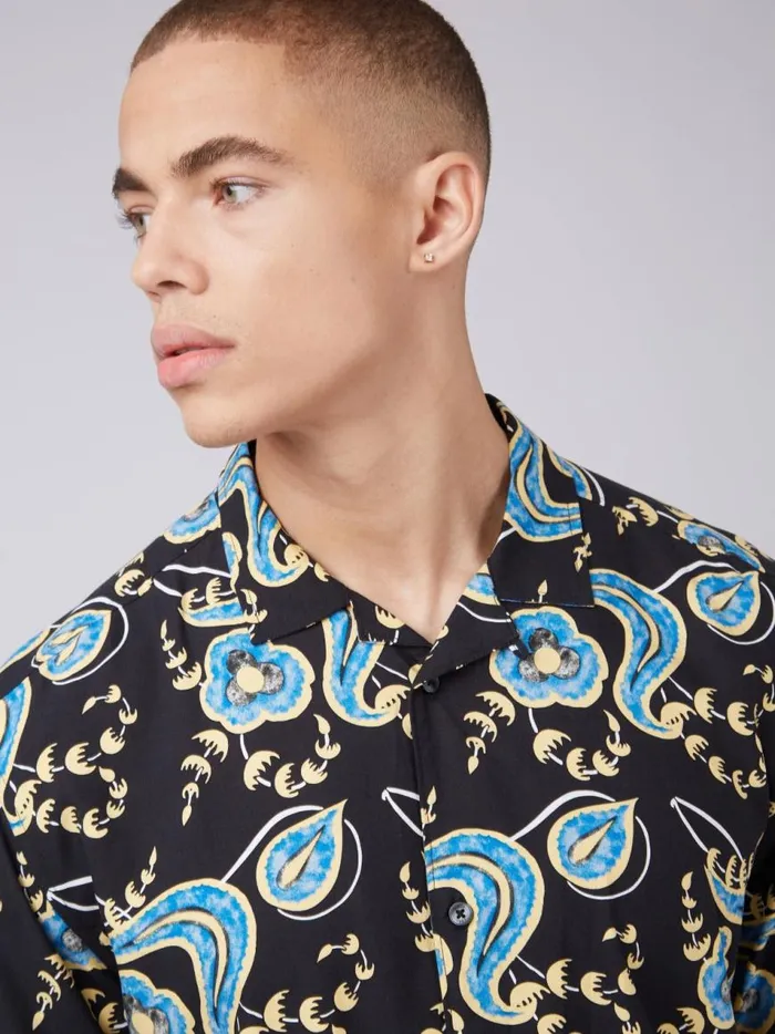 Ben Sherman Short Sleeve Shirts Men B By Floral Print Shirt