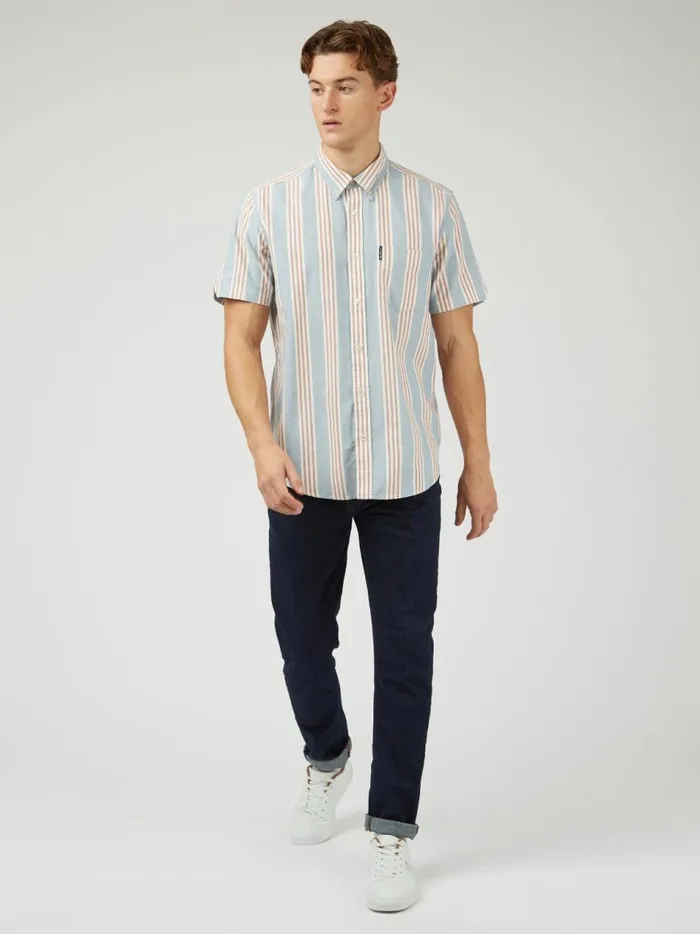 Ben Sherman Short Sleeve Shirts Men Ivy Block Stripe ShortSleeve Shirt Ben Sherman Short Sleeve Shirts Men Ivy Block Stripe ShortSleeve Shirt