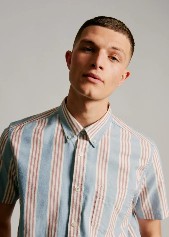 Ben Sherman Short Sleeve Shirts Men Ivy Block Stripe ShortSleeve Shirt Ben Sherman Short Sleeve Shirts Men Ivy Block Stripe ShortSleeve Shirt