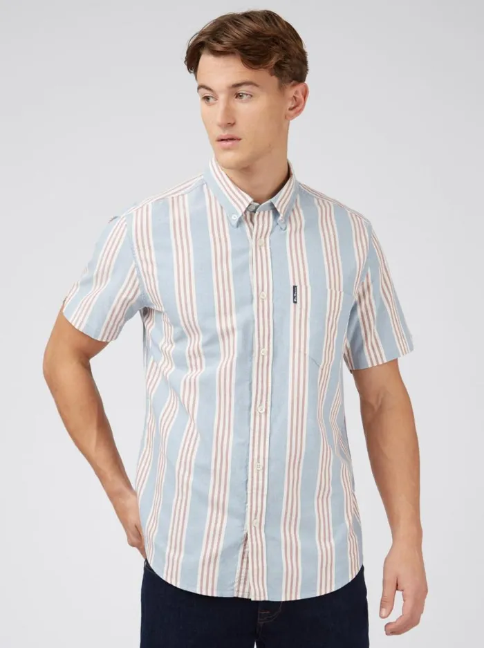 Ben Sherman Short Sleeve Shirts Men Ivy Block Stripe ShortSleeve Shirt Ben Sherman Short Sleeve Shirts Men Ivy Block Stripe ShortSleeve Shirt