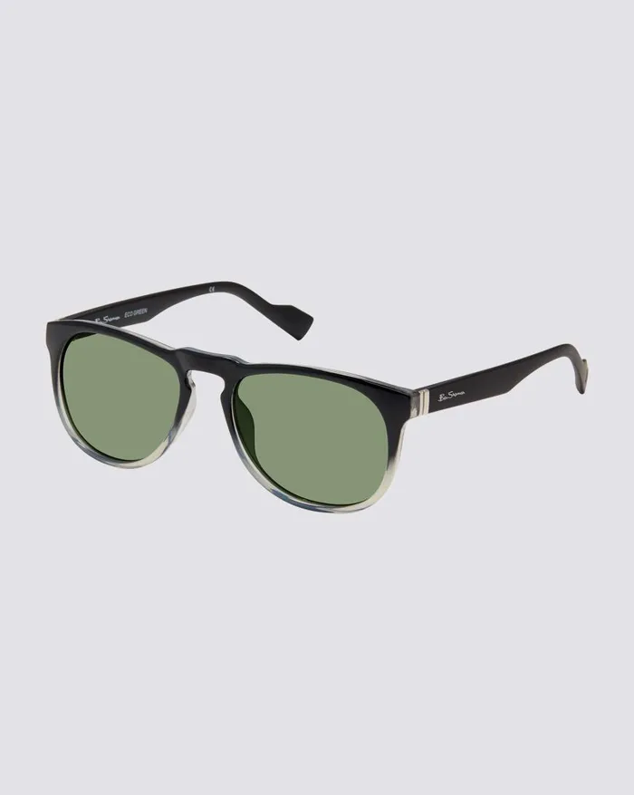 Ben Sherman Sunglasses Men Charles Polarized EcoGreen Sunglasses 8211 Black Fade