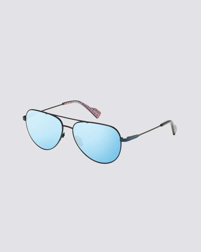 Ben Sherman Sunglasses Men Shaftesbury Polarized Oversized Aviator Eco Sunglasses 8211 BlackBlue
