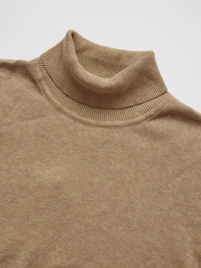 Ben Sherman Sweaters and Knits Men Signature Knit RollNeck Sweater 8211 Sand