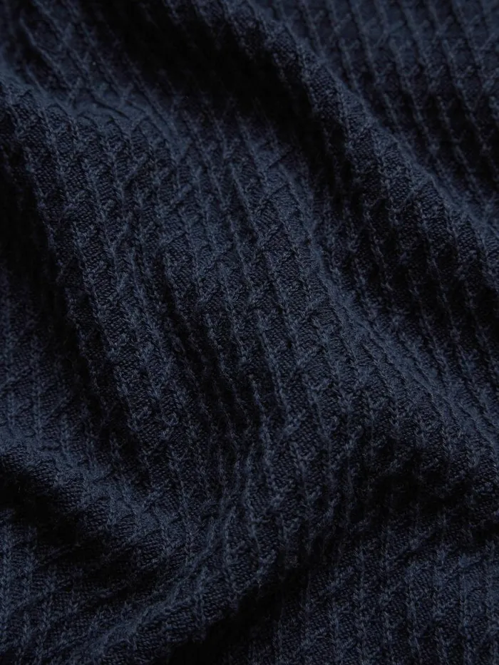 Ben Sherman Sweaters and Knits Men Textured Knit Crewneck Sweater 8211 Navy Ben Sherman Sweaters and Knits Men Textured Knit Crewneck Sweater 8211 Navy
