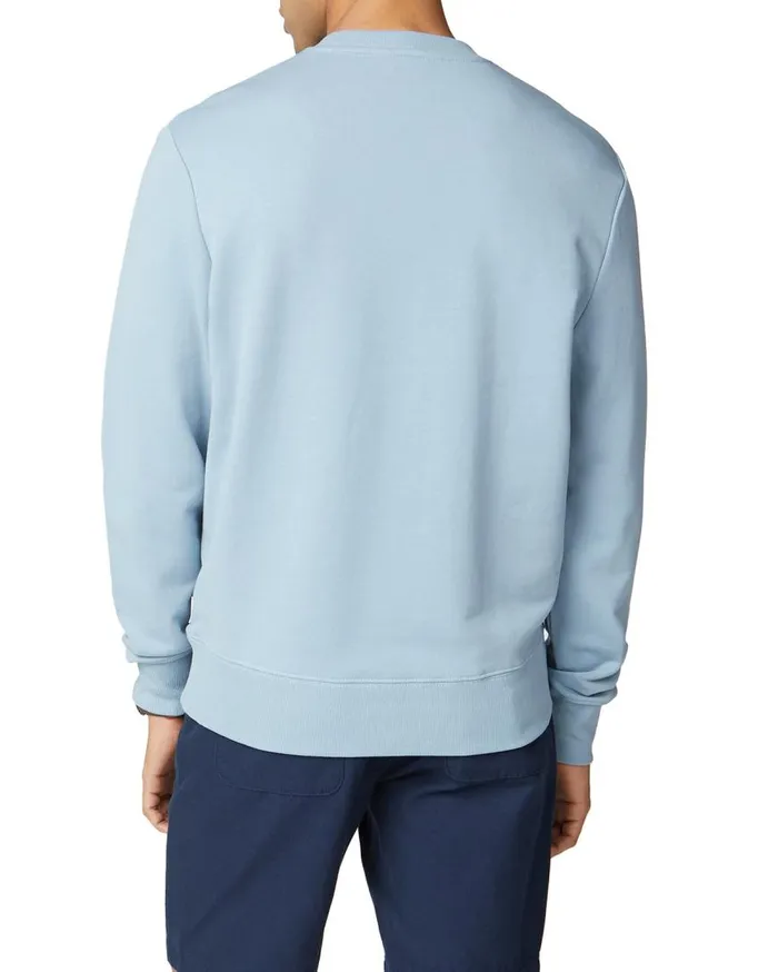 Ben Sherman Sweatshirts and Hoodies Men Cornelli Logo Sweatshirt 8211 Dusky Blue