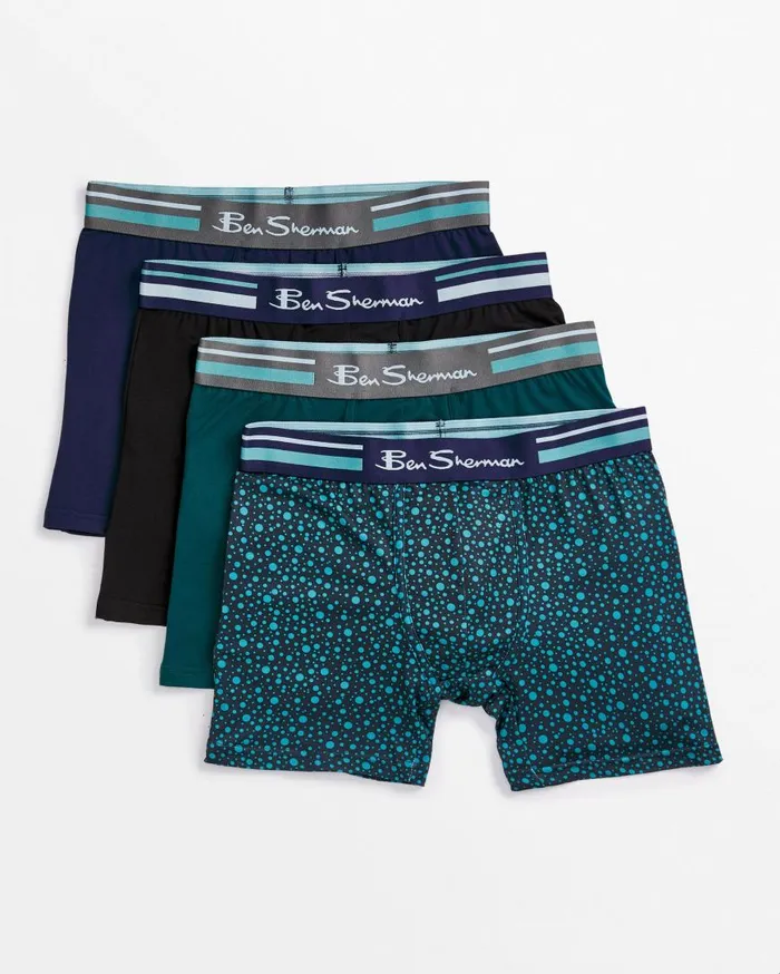 Ben Sherman Underwear Men 4Pack Microfiber Boxer Briefs 8211 Green