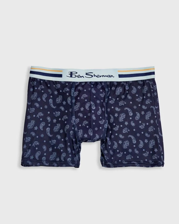 Ben Sherman Underwear Men 4Pack Microfiber Boxer Briefs 8211 NavyGreyBlack