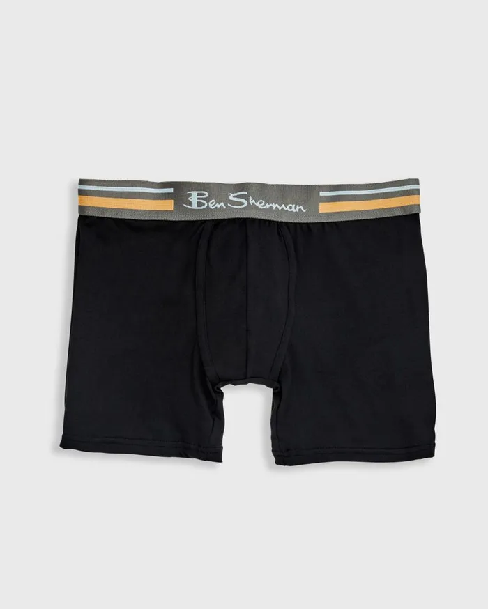 Ben Sherman Underwear Men 4Pack Microfiber Boxer Briefs 8211 NavyGreyBlack