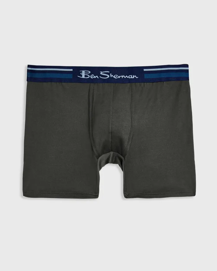 Ben Sherman Underwear Men 4Pack Microfiber Boxers 8211 BlueGreyBurgundy