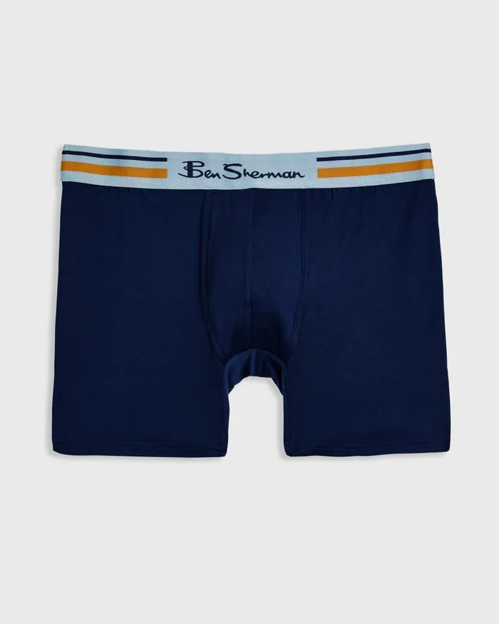 Ben Sherman Underwear Men 4Pack Microfiber Boxers 8211 BlueGreyBurgundy