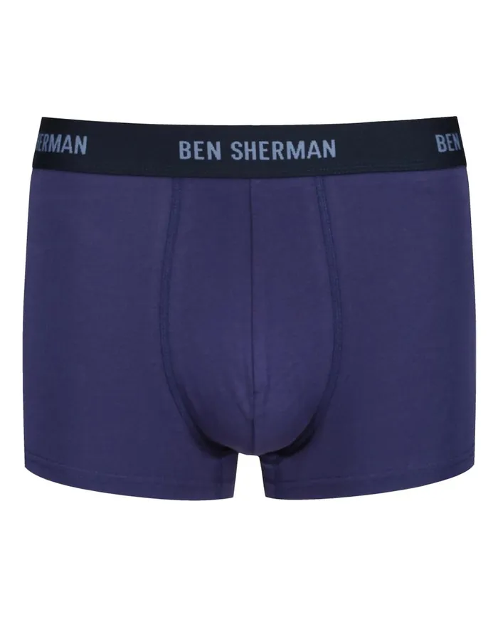 Ben Sherman Underwear Men Hunter 3Pack Fitted NoFly BoxerBriefs 8211 BluePrintNavy