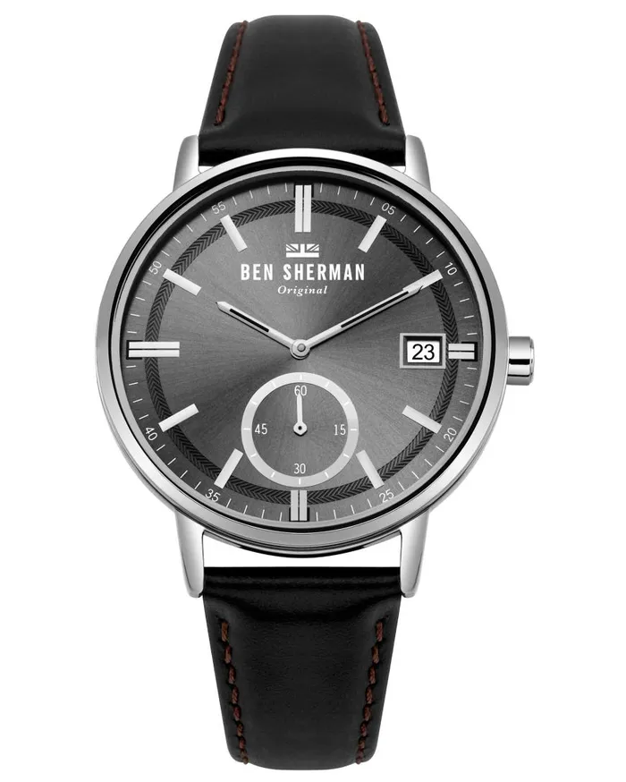 Ben Sherman Watches Men Portobello Professional Watch 8211 BlackBlackSilver