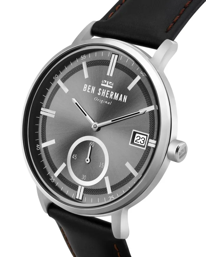 Ben Sherman Watches Men Portobello Professional Watch 8211 BlackBlackSilver