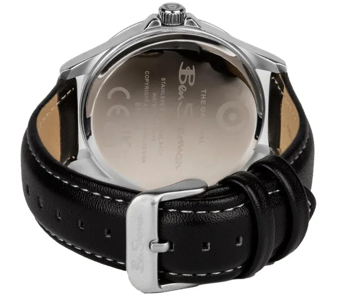 Ben Sherman Watches Men Strap Watch 41mm 8211 BlackWhiteSilver Ben Sherman Watches Men Strap Watch 41mm 8211 BlackWhiteSilver