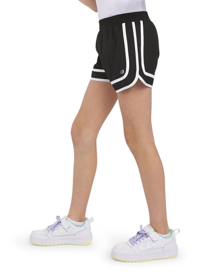 Big GirlS Varsity Woven Shorts 35034 Black Kids Champion Shorts