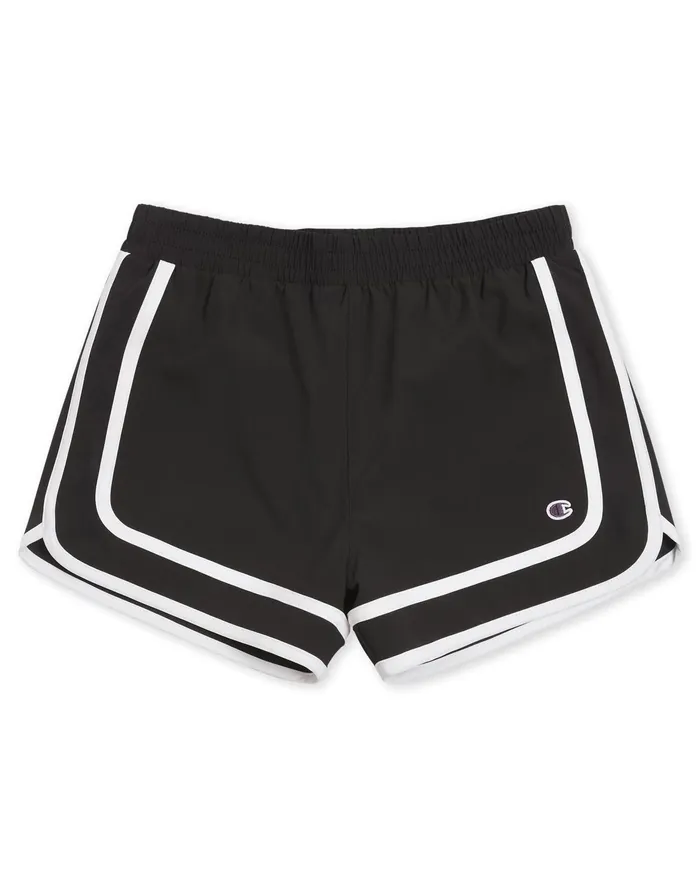 Big GirlS Varsity Woven Shorts 35034 Black Kids Champion Shorts