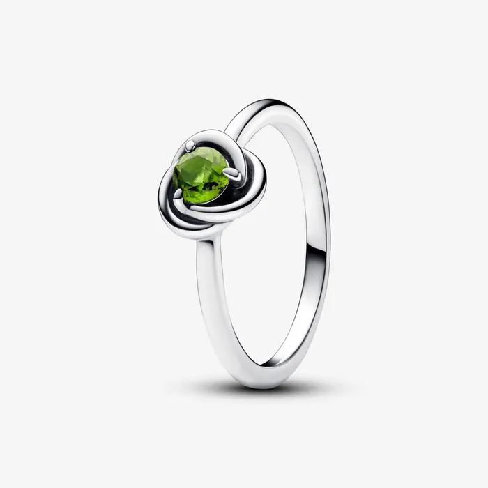 Birthstone Rings Women Pandora August Birthstone Eternity Circle Ring Green