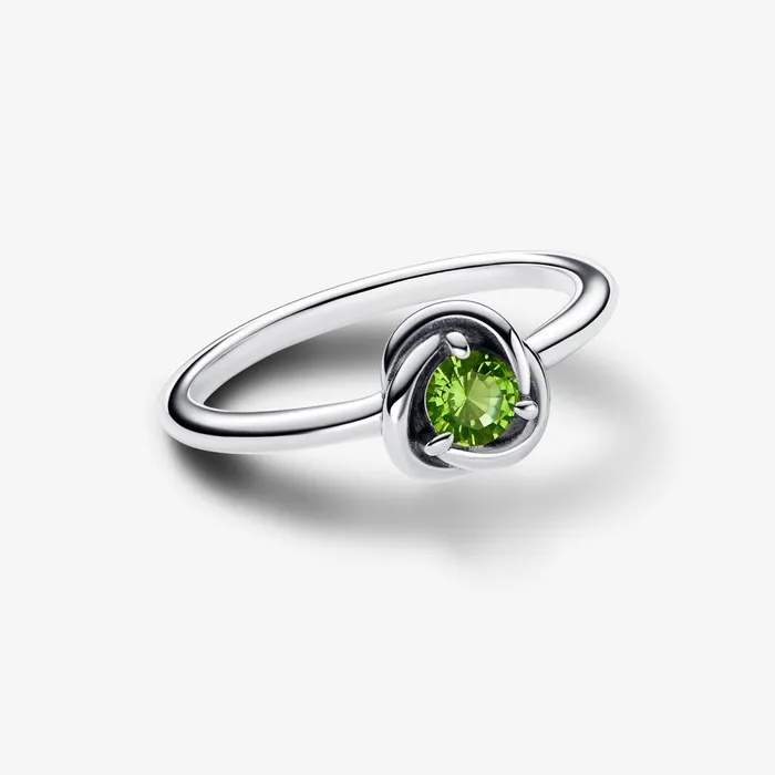 Birthstone Rings Women Pandora August Birthstone Eternity Circle Ring Green