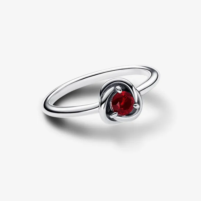 Birthstone Rings Women Pandora January Birthstone Eternity Circle Ring Red