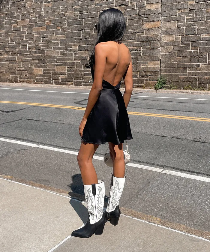 Blanch Boots Black White Leather Women Dolce Vita Boots and Booties