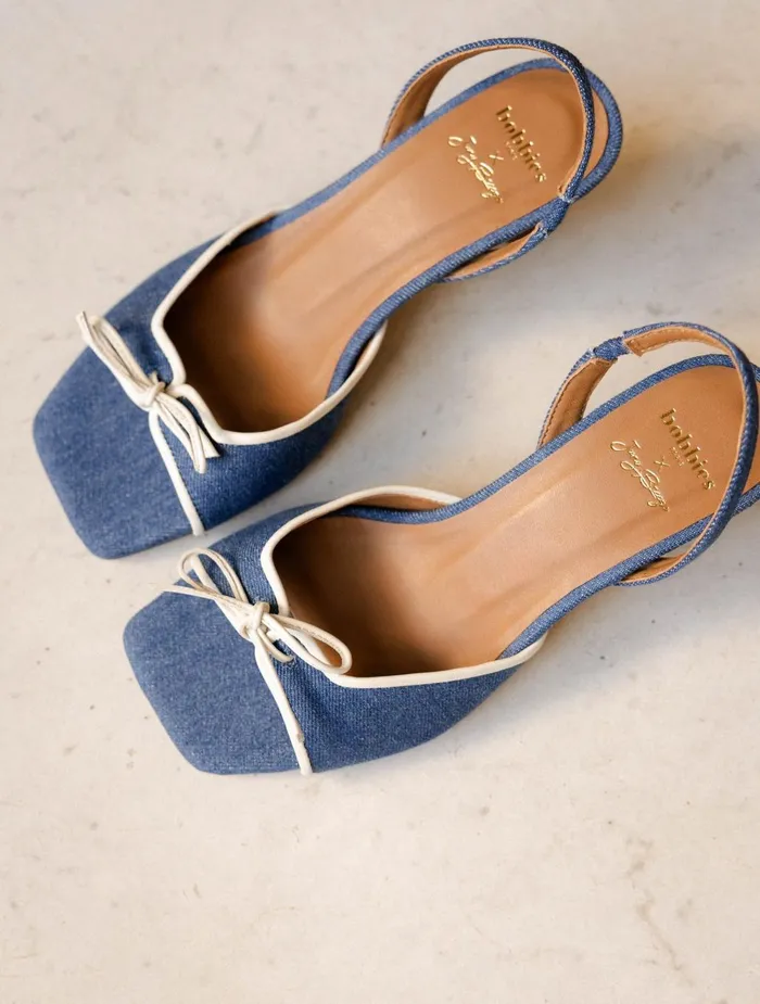 Bobbies Heeled Sandals Pier Stone Denim 8211 Women