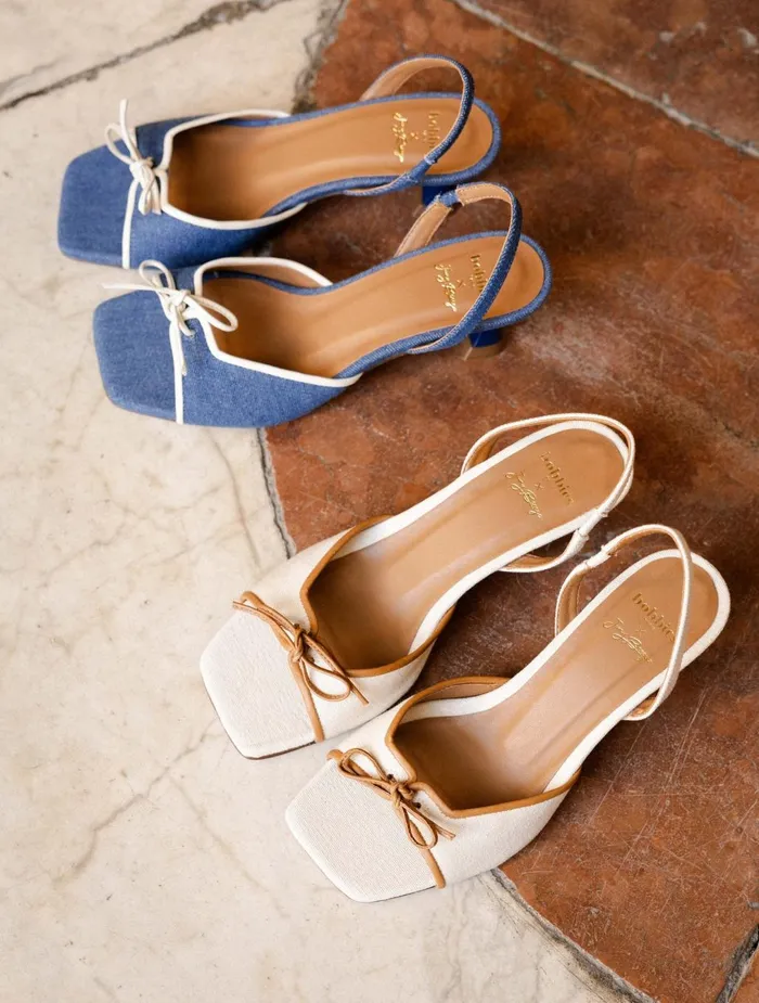 Bobbies Heeled Sandals Pier Stone Denim 8211 Women