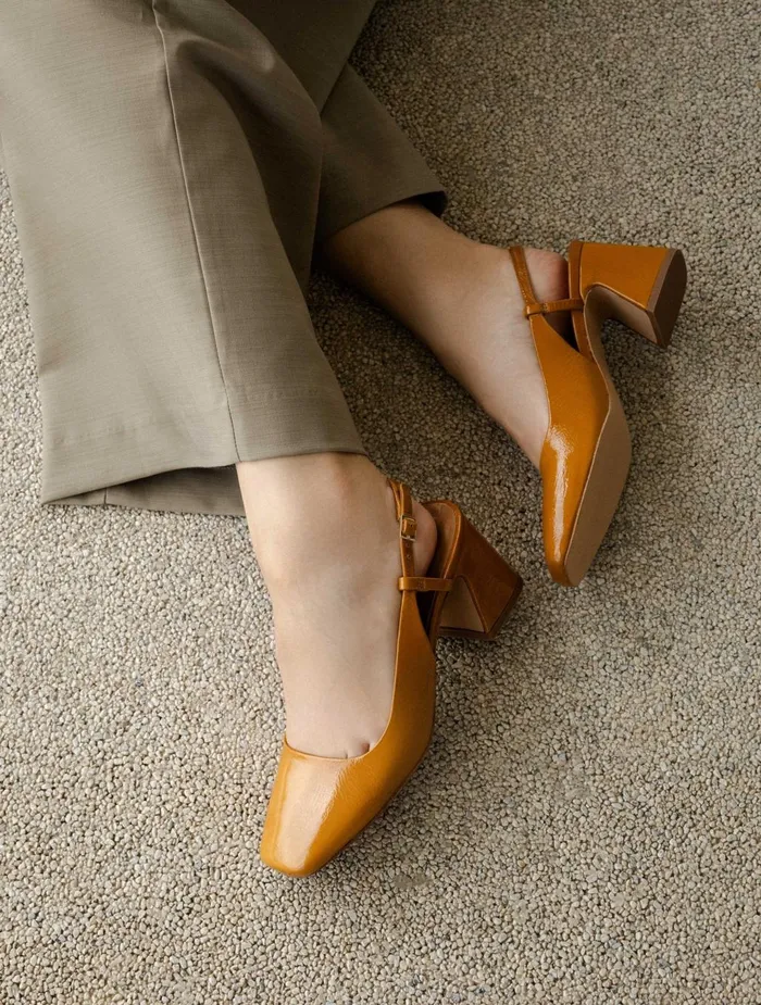Bobbies Pumps and Mary Janes Maddie Mustard 8211 Women