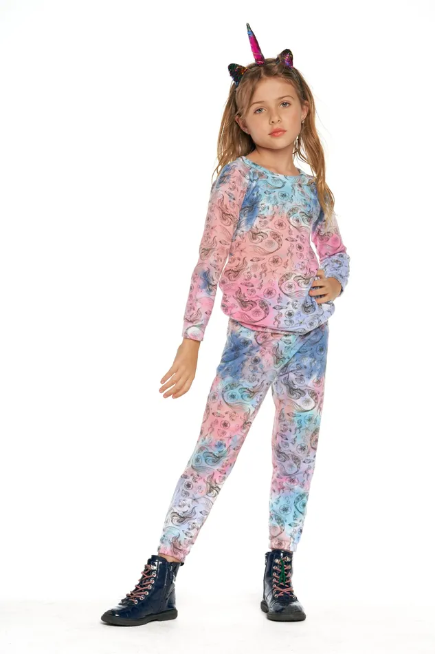 Bottoms Chaser Brand Girls Disney The Little Mermaid Tie Dye Little Mermaid Pants