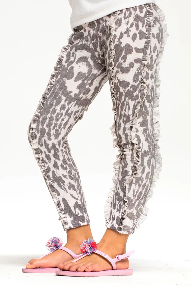 Bottoms Chaser Brand Girls RPET Bliss Knit Ruffle Legging