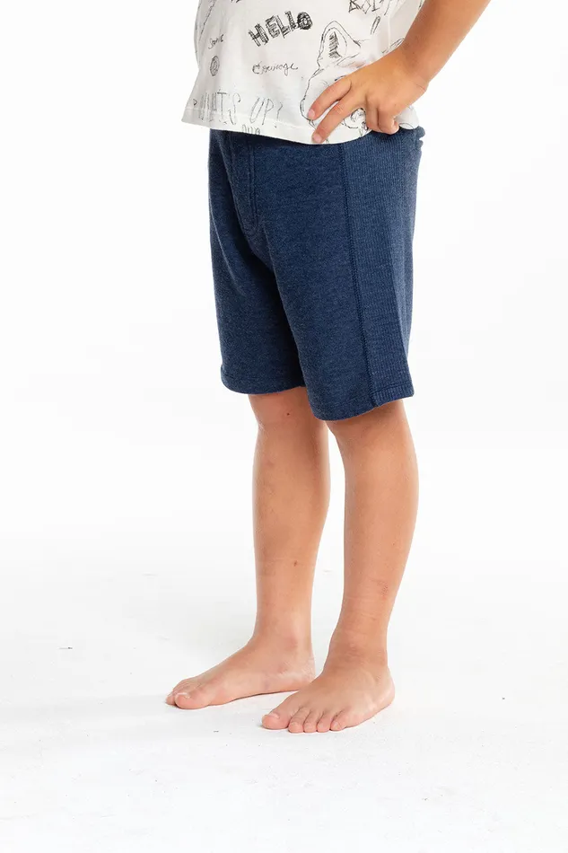 Bottoms Cozy Knit Rib Panel Shorts Chaser Brand Boys