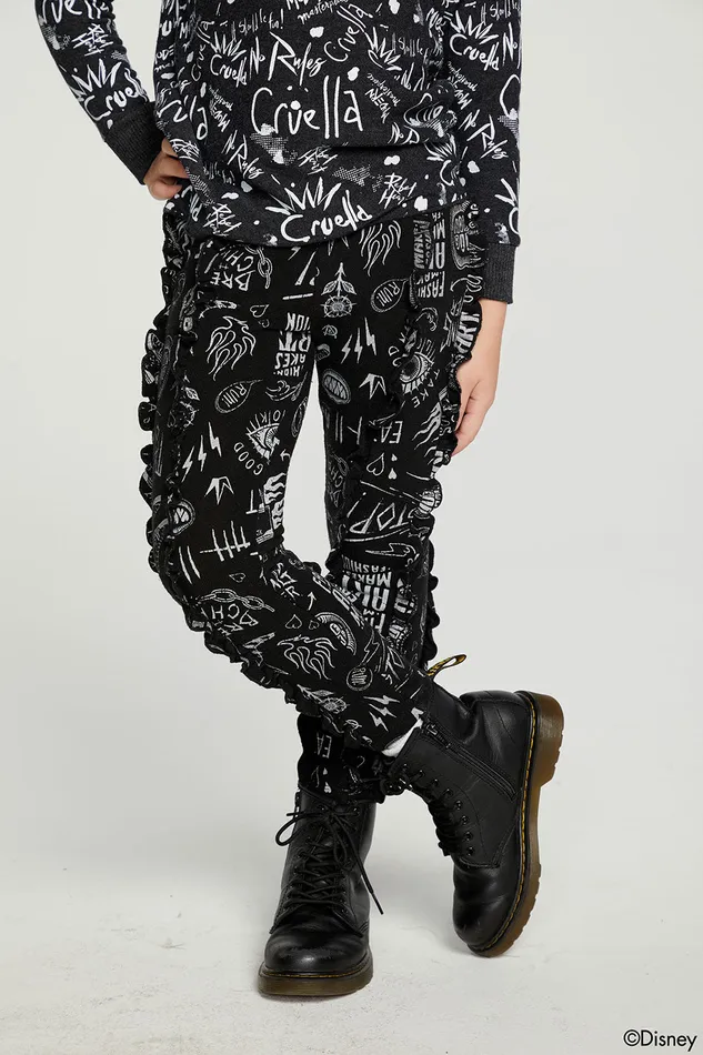 Bottoms Girls Chaser Brand Disney Cruella De Vil Sketched Out
