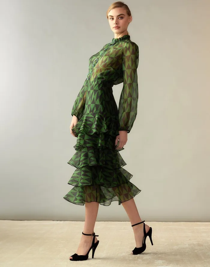 Bottoms Women Cynthia Rowley Evergreen Silk Organza Skirt