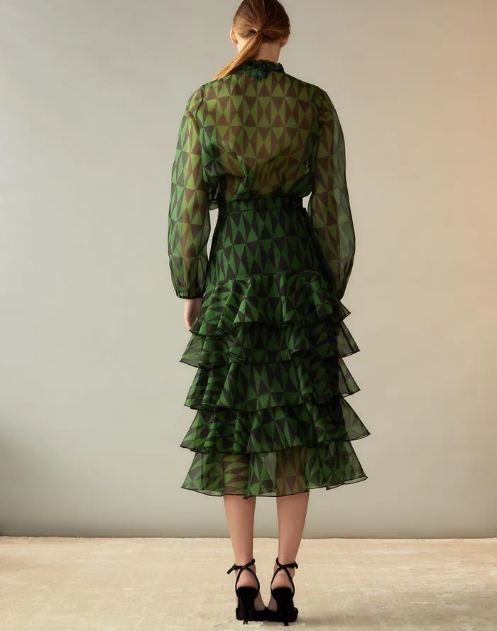 Bottoms Women Cynthia Rowley Evergreen Silk Organza Skirt