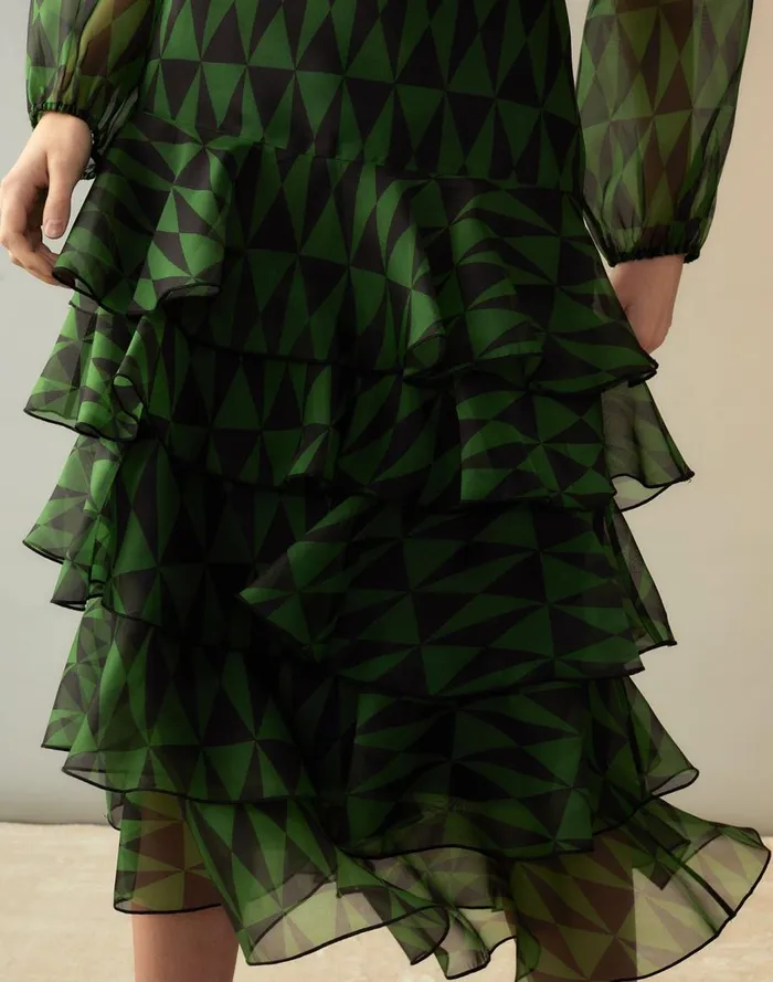 Bottoms Women Cynthia Rowley Evergreen Silk Organza Skirt