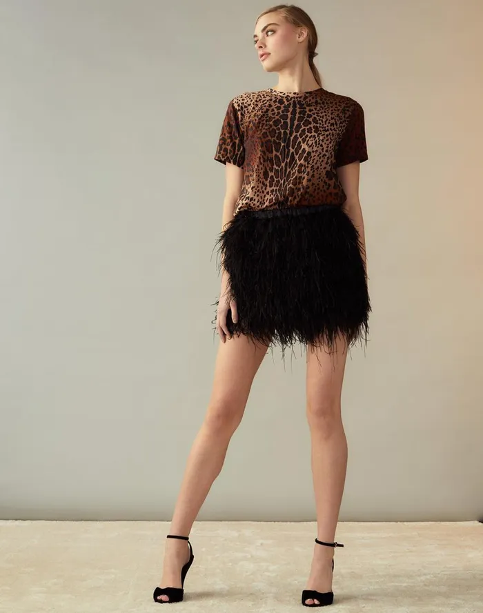 Bottoms Women Cynthia Rowley Feather Skirt