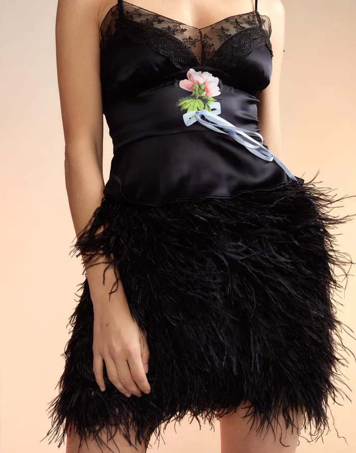 Bottoms Women Cynthia Rowley Feather Skirt