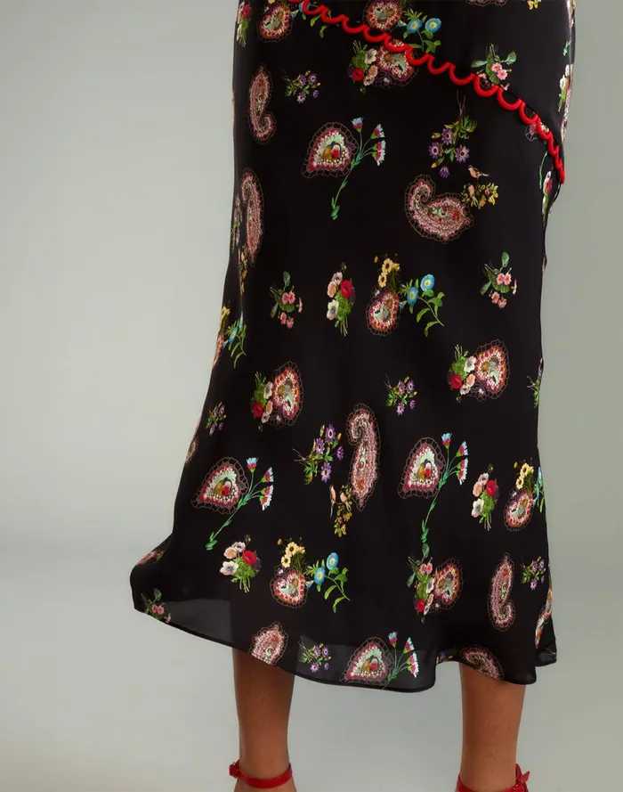 Bottoms Women Cynthia Rowley Midnight Garden Skirt