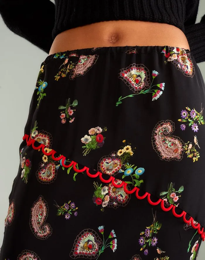 Bottoms Women Cynthia Rowley Midnight Garden Skirt