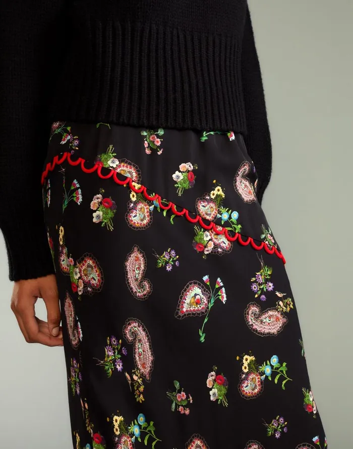 Bottoms Women Cynthia Rowley Midnight Garden Skirt