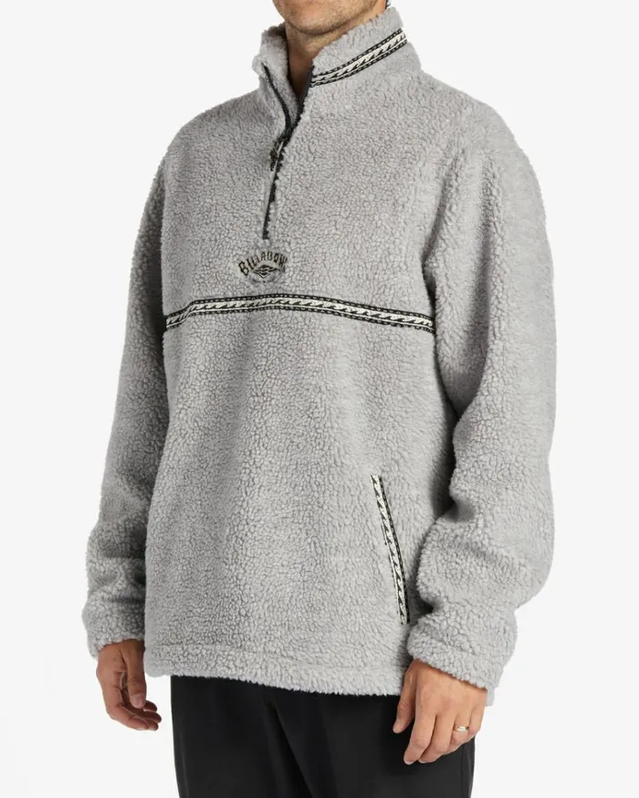 Boundary Tombstone MockNeck Sweatshirt Oatmeal Heather Men Billabong Hoodies and Fleece