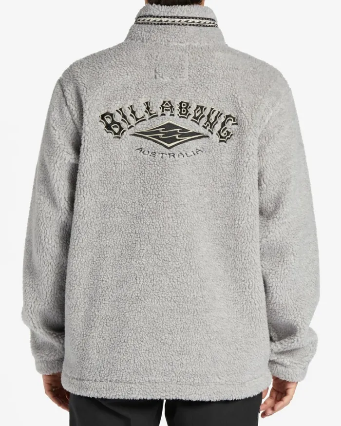 Boundary Tombstone MockNeck Sweatshirt Oatmeal Heather Men Billabong Hoodies and Fleece