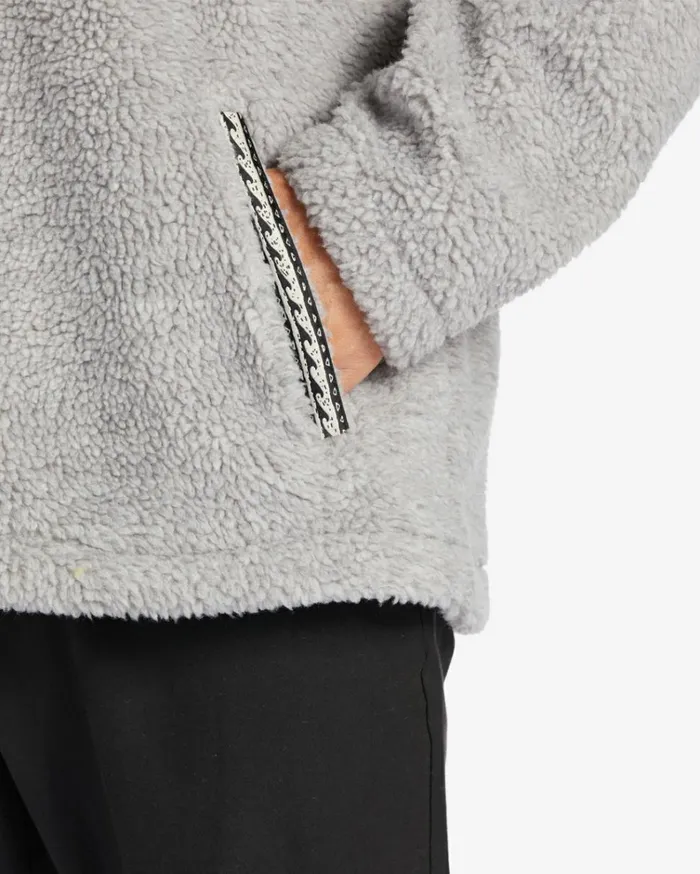 Boundary Tombstone MockNeck Sweatshirt Oatmeal Heather Men Billabong Hoodies and Fleece